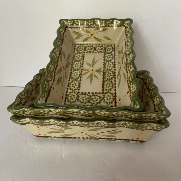 Temp-tations Old World (3) Baking Dishes 0.5 Qt. Individual Mini Loaf - Picture 2 of 4